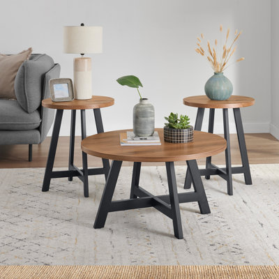 17 Stories 3-Piece Coffee Table Set - Industrial Modern